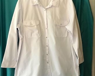 denim 24/7 woman's size 26W white blouse