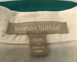woman within size 2X white blouse