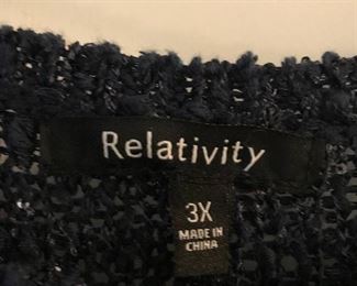 Relativity woman's size 3X knit top