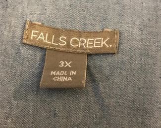 Falls Creek woman's size 3X denim top