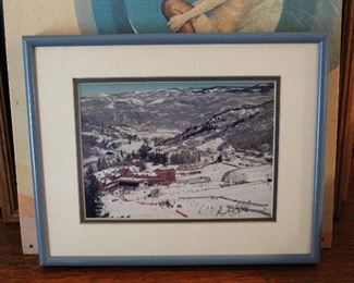 Downtown Beaver Creek, Colorado, frame and signed photograph by Richard Strauss