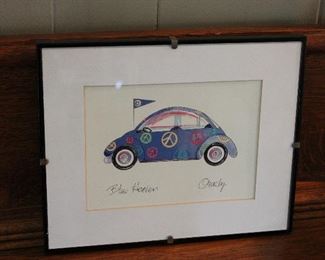 Blue Heaven by Ornsby, Volkswagen peace-mobile!