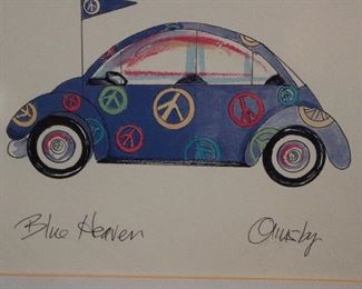 Blue Heaven by Ornsby, Volkswagen peace-mobile!