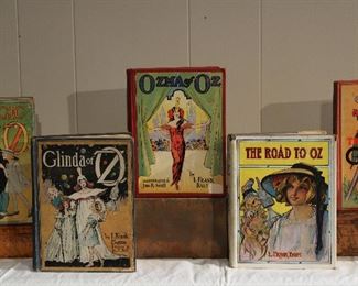 Close ups of OZMA of OZ and THE ROAD TO OZ, early edition children's books.