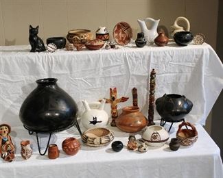 Southwest Native American pottery and Northwest Coast totem poles