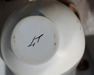 Navajo wedding vase signature