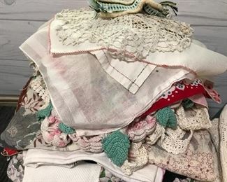 Linens, tablecloths, runners, hand sewn quilts and MORE!!!