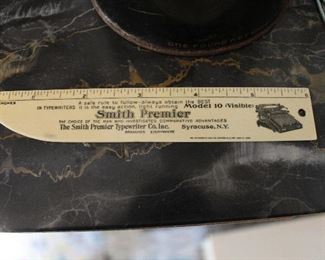 A great old advertising Smith Premier Typewriter ruler