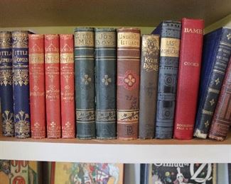Louisa May Alcott Little Women, Little Men, and other titles, 19th century editions