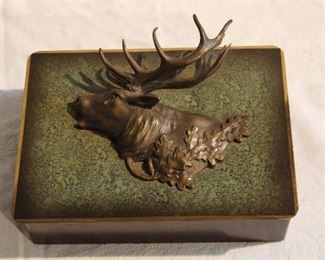 Spectacular Figural Bronze lidded box