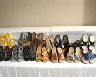 Sandals New and Like New size 7 1/2 and 8, Ryka, Spenco, Clarks, Life Stride, Flexus Made in Italy, Aerosoles, Anne Klein, Nine West