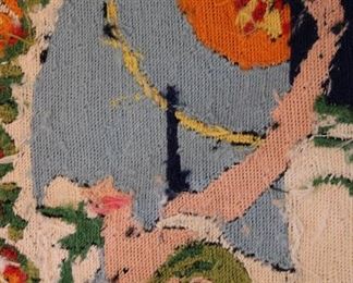 Detail on back of needlepoint