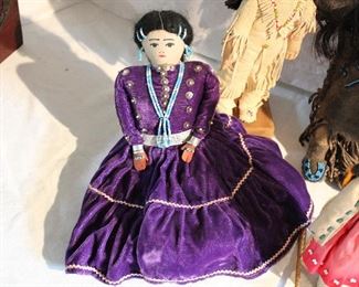 Vintage Navajo velvet cloth doll