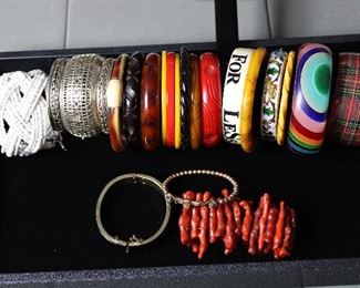 FUN bangles and cuffs including bakelite