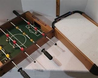 Mini Air hockey table & mini foosball *missing parts*