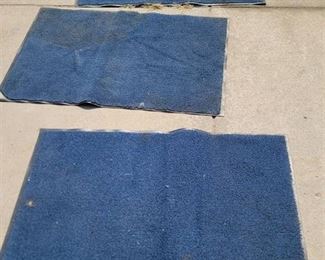 (3) Aramark blue floor mats