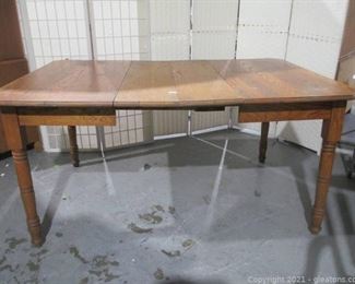 Wood Table with 6 Chairs