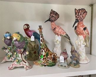 Multiple Sets Of Chelsea Parrots & Porcelain Birds. 
$100 and Under 