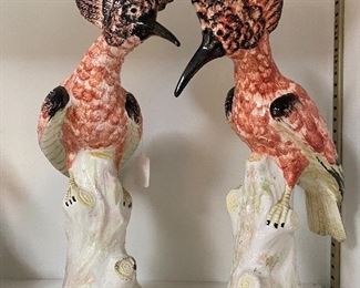 12” Italian Porcelain Chelsea Birds 
$125 Pair 