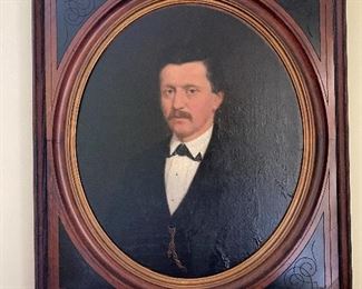Antique Original 19th c. Oil on Canvas Portrait 32” x 35” 