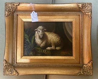 Oil on Board Sheep