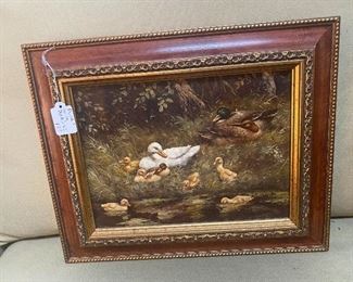 Oil on Board Ducks