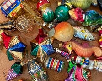 Radko and Other vintage and antique ornaments. $20-$45 Per bag 
(A few exceptions for rare pieces) 