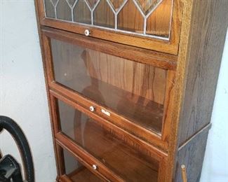 Wonderful leaded glass Lawyer's Cabinet