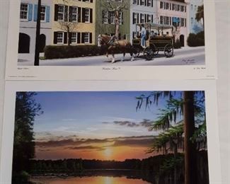 2 Jim Booth Prints, Rainbow Row Savannah Shoals, Prints