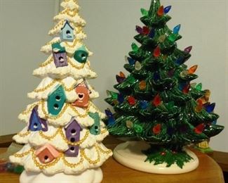 vintage ceramic Christmas trees