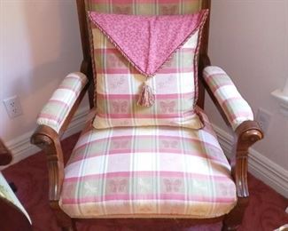 Eastlake chair reupholstered