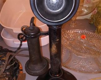 Vintage rotary candlestick phone