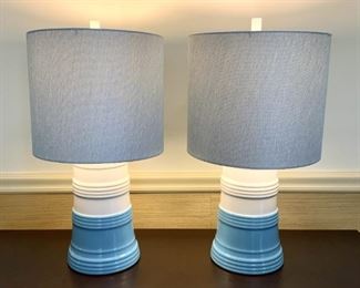 Blue & White Ceramic Lamps (2)
Lot #: 5