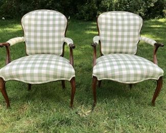 Pair Of Custom Upholstered Bergere Chairs
Lot #: 21