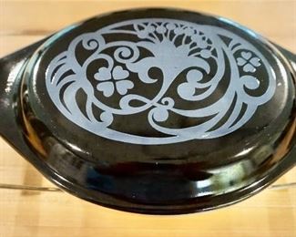 Pyrex Midnight Bloom (or Floral) Introduced in 1970 (available online for our pre-sale)