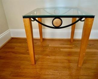 End Table with Glass Top (available online in our pre-sale)