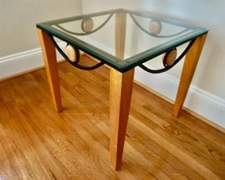 End Table with Glass Top (available online in our pre-sale)