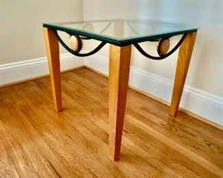 End Table with Glass Top (available online in our pre-sale)