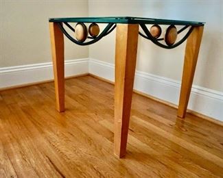 End Table with Glass Top (available online in our pre-sale)