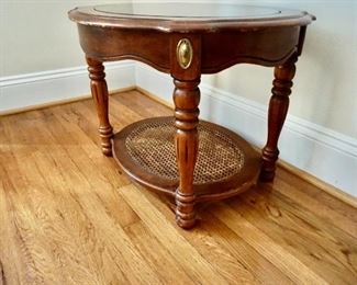 Oval Side Table with Cane Base (available online in our pre-sale)