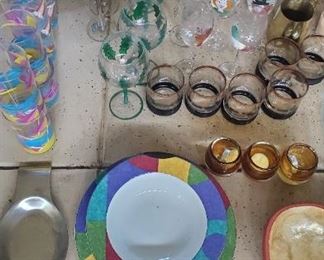 Dishes, glasses, bowls
