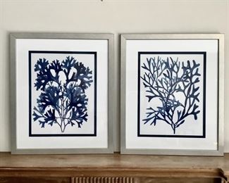 A Pair Of Modern Blue Coral Prints
Lot #: 13