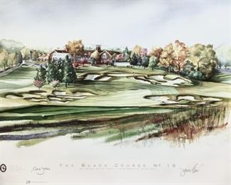 The Black Course, No 18, Golf Lithograph, Signed
Lot #: 14