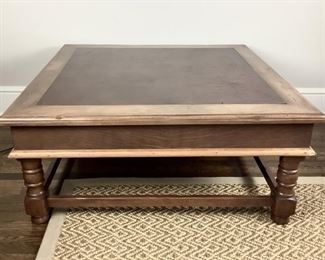 Oversized Square Leather And Wood Coffee Table
Lot #: 52