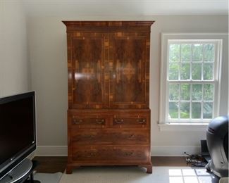 Handsome Yew Wood Linen Press (2 Pc.)
Lot #: 60