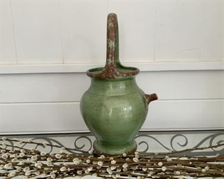Country Style Green Ceramic Pitcher
Lot #: 64
