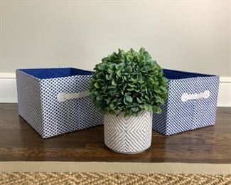 A Lovely Faux Potted Plant And Two Storage Boxes
Lot #: 86