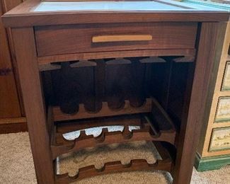 Wine storage table. Hand crafted by local artisan. 