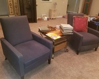 2 West Elm arm chairs. Lightly used
