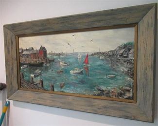 Louis Pelky Rockport Oil Painting